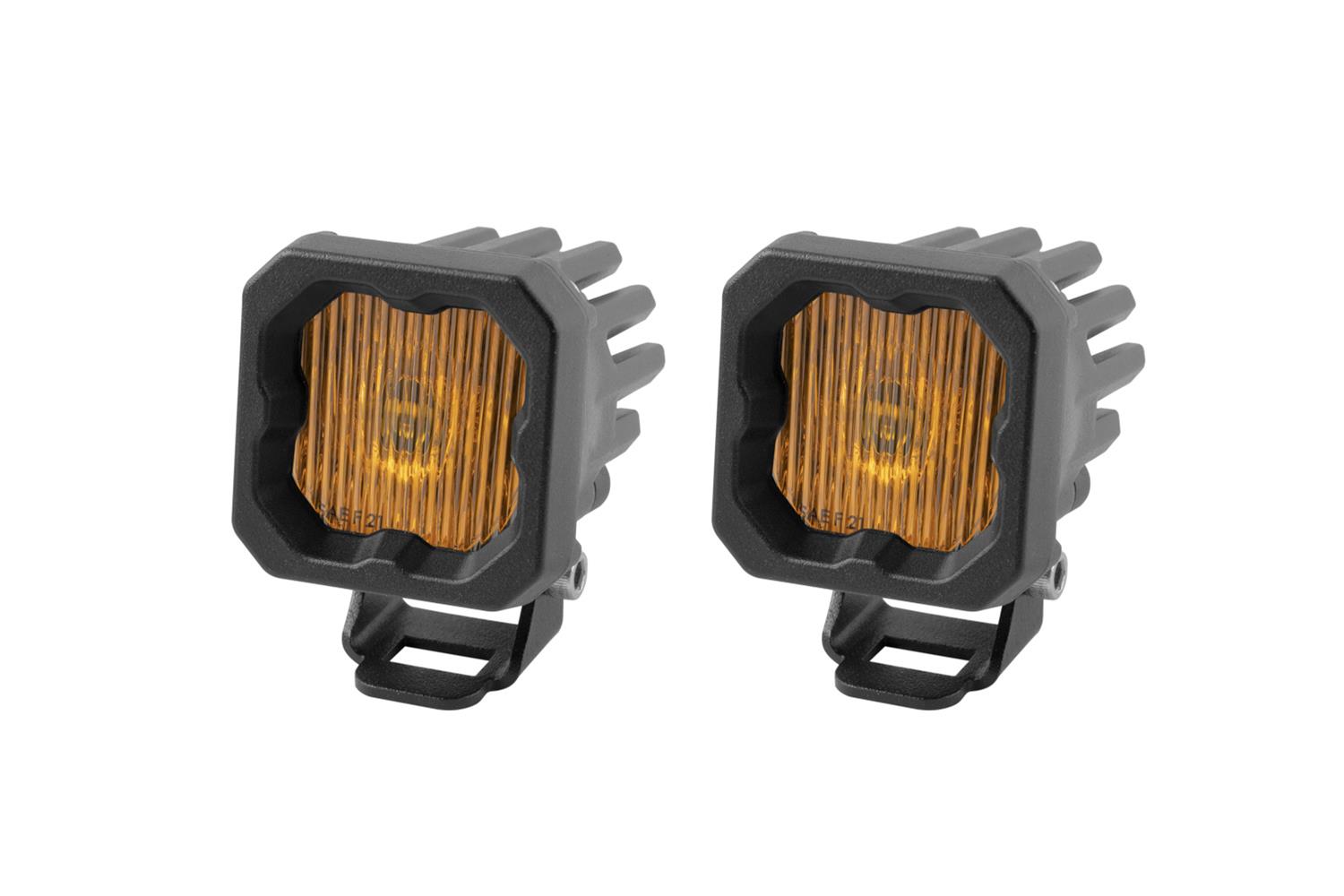 Diode Dynamics Stage Series C1 LED Pod - Yellow SAE Fog Standard ABL (Pair) thumbnail 2