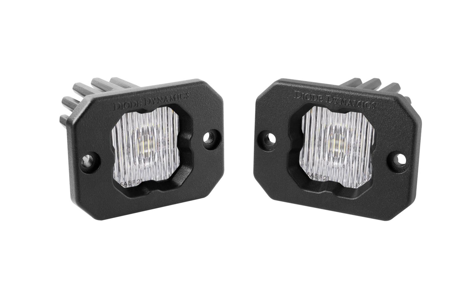 Diode Dynamics Stage Series C1 LED Pod - White SAE Fog Flush ABL (Pair) thumbnail 2