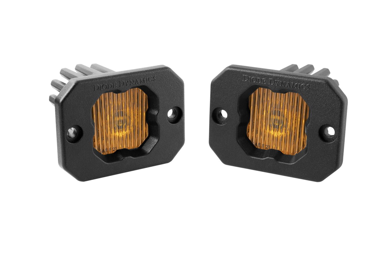 Diode Dynamics Stage Series C1 LED Pod - Yellow SAE Fog Flush ABL (Pair) thumbnail 2