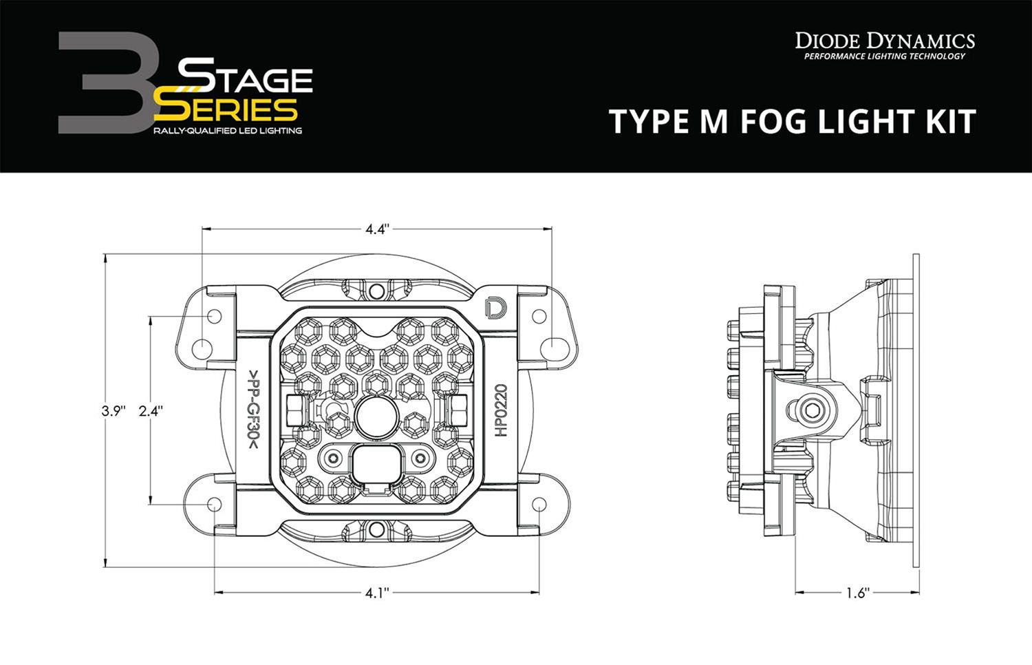 Diode Dynamics SS3 Pro Type M Kit - White SAE Fog thumbnail 7