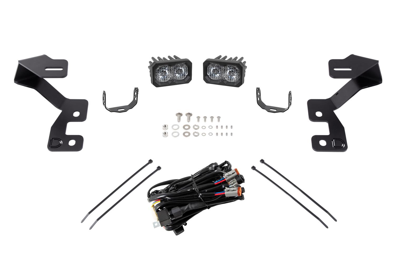 Diode Dynamics 2021 Ford Bronco Sport Stage Series 2in LED Ditch Light Kit- White Combo