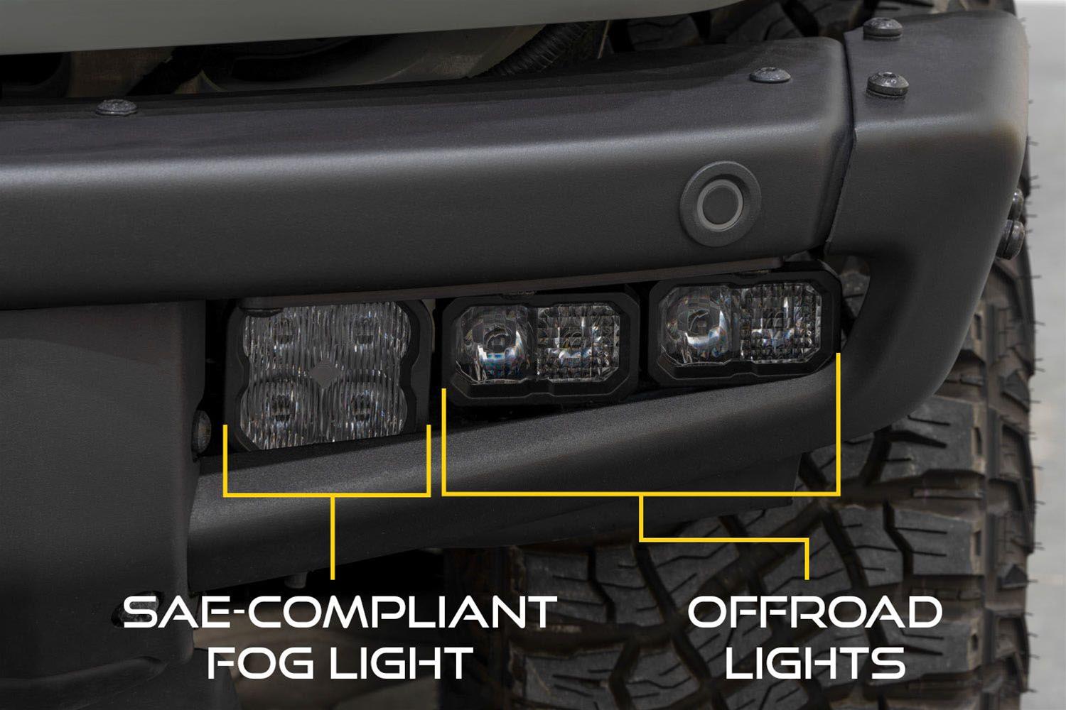 Diode Dynamics 21-Up Ford Bronco Stage Series Fog Pocket Kit - Yellow Max thumbnail 4