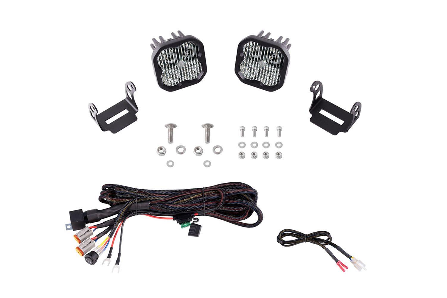 Diode Dynamics 2021 Ford Bronco Sport SS3 LED Ditch Light Kit - White Combo thumbnail 2
