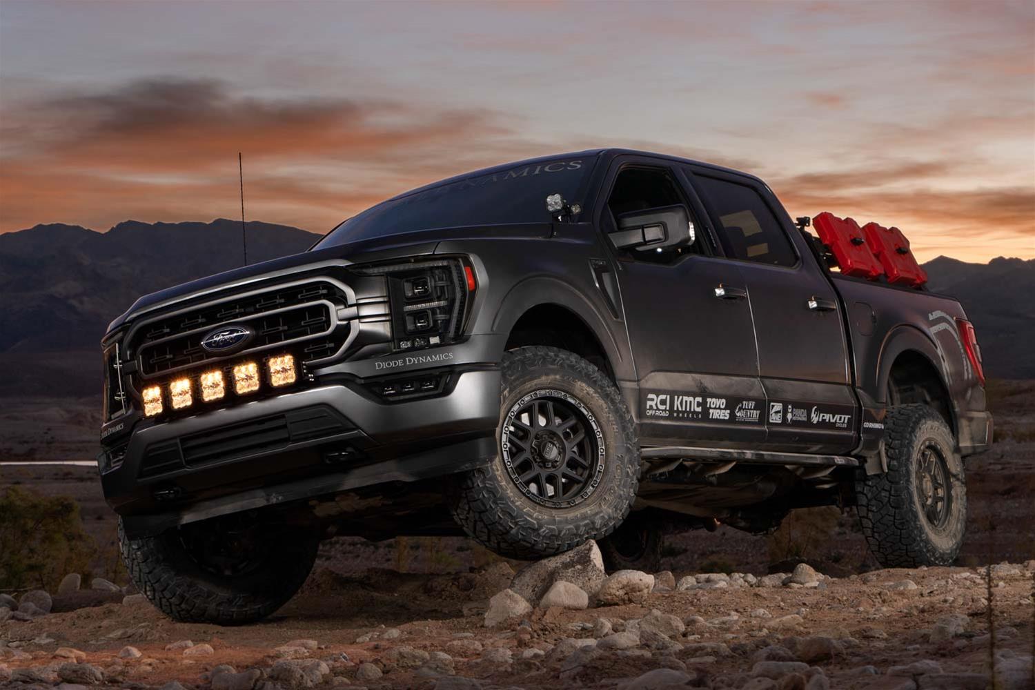 Diode Dynamics 21-22 Ford F-150 SS5 Grille CrossLink Lightbar Kit - Sport - White Combo thumbnail 6