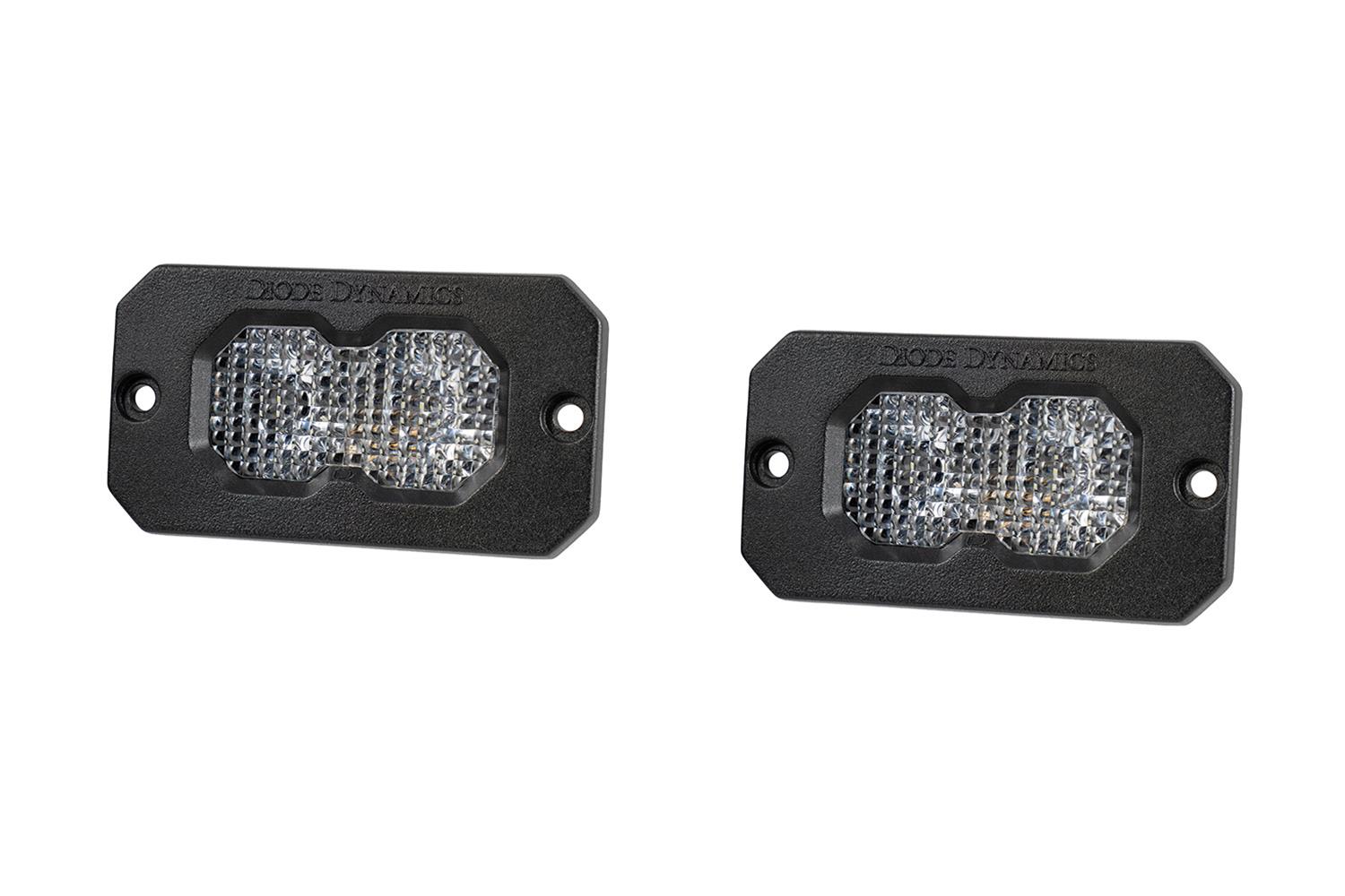 Diode Dynamics Light Bars, Pods and Fog Lights DD8128P C2 2.0 Max White Flood Flush RBL (pair). Includes Deutsch-Style Wire Pigtails, Brackets Hardware.
