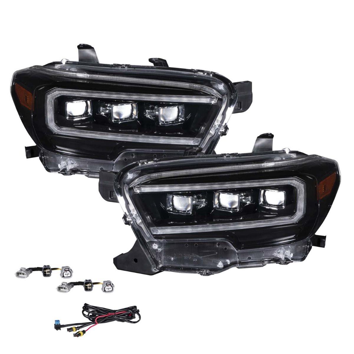 Diode Dynamics LED Projector Headlights for 2016-2023 TACOMA - FL0001 Headlight Assemblies, Headlights, High/Low Beam, Clear Lens, Black Housing, White DRL, Toyota, Pair thumbnail 4