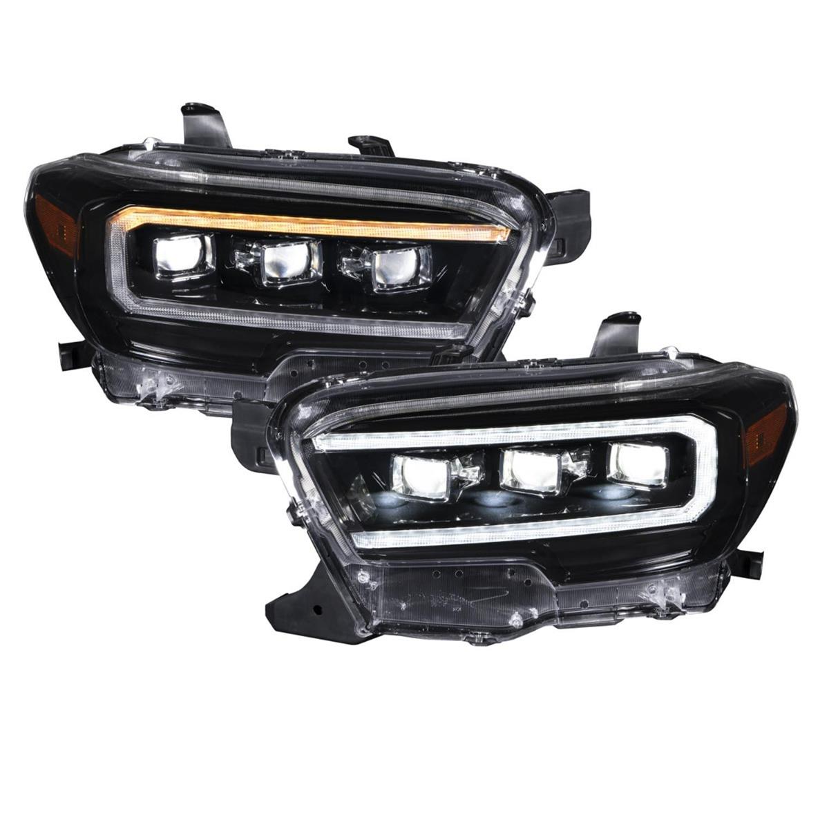 Diode Dynamics LED Projector Headlights for 2016-2023 TACOMA - FL0001 Headlight Assemblies, Headlights, High/Low Beam, Clear Lens, Black Housing, White DRL, Toyota, Pair thumbnail 5