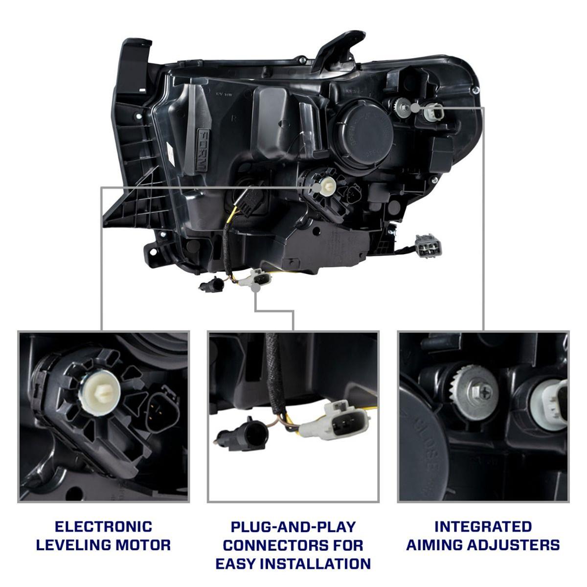 Diode Dynamics Headlight Assemblies FL0003 2014-2021 Toyota Tundra LED Projector Headlights (pair) thumbnail 3