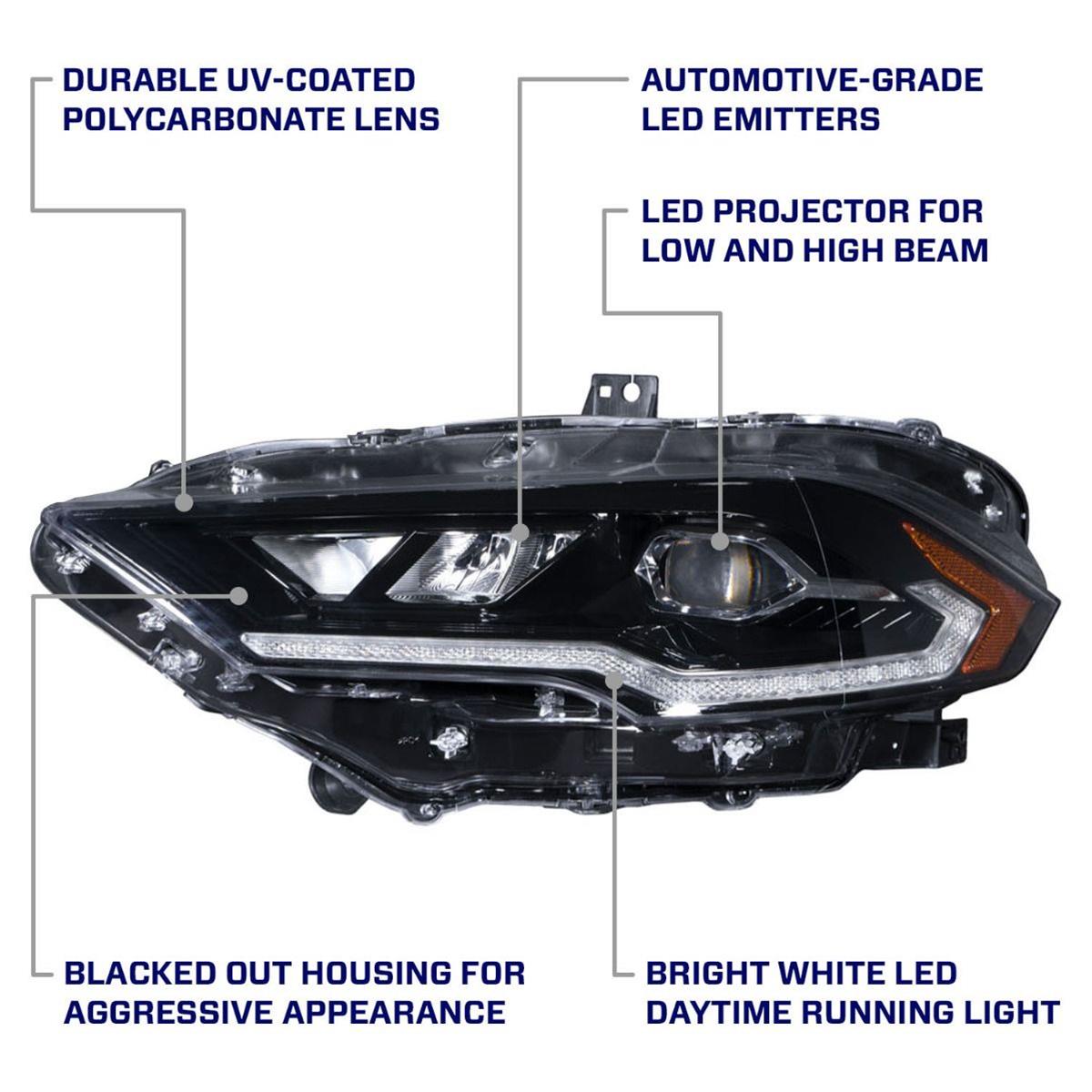 Diode Dynamics Headlight Assemblies FL0009 2018-2023 Ford Mustang LED Headlights (pair) thumbnail 2