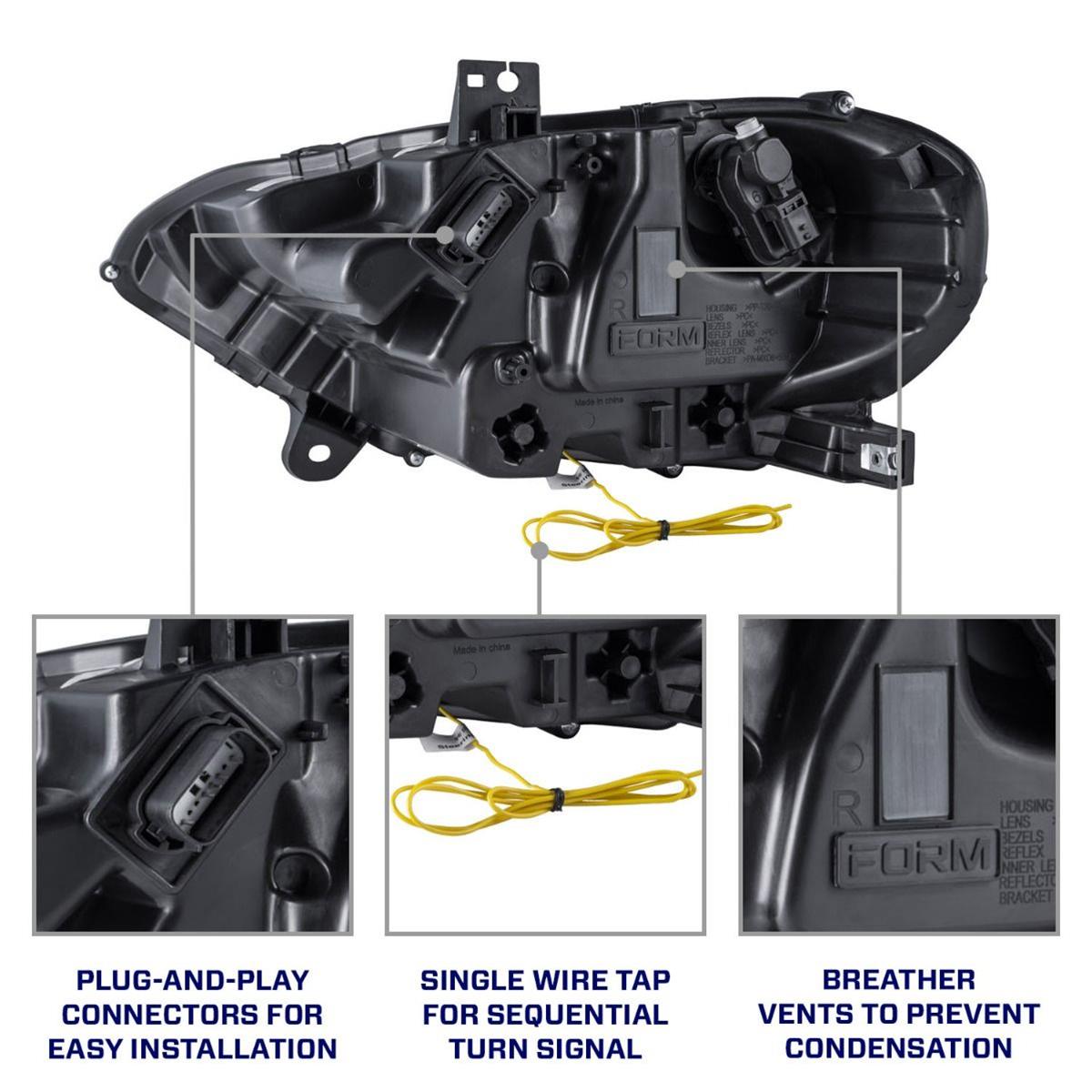 Diode Dynamics Headlight Assemblies FL0009 2018-2023 Ford Mustang LED Headlights (pair) thumbnail 3