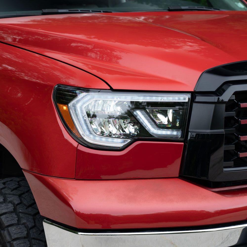 Diode Dynamics LED Reflector Headlights for 2008-2017 SEQUOIA, 2007-2013 TUNDRA - FL0010 Headlight Assemblies, Headlights, High/Low Beam, Clear Lens, Black Housing, White DRL, Toyota, Pair thumbnail 8