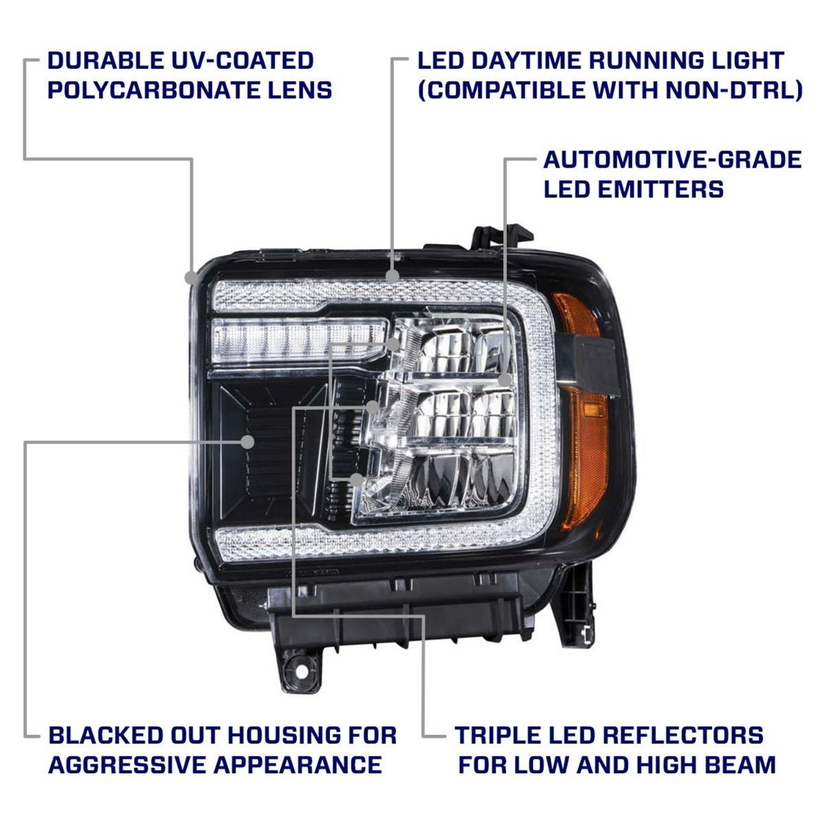Diode Dynamics Headlight Assemblies FL0011 2014 GMC Sierra LED Reflector Headlights (pair) thumbnail 4