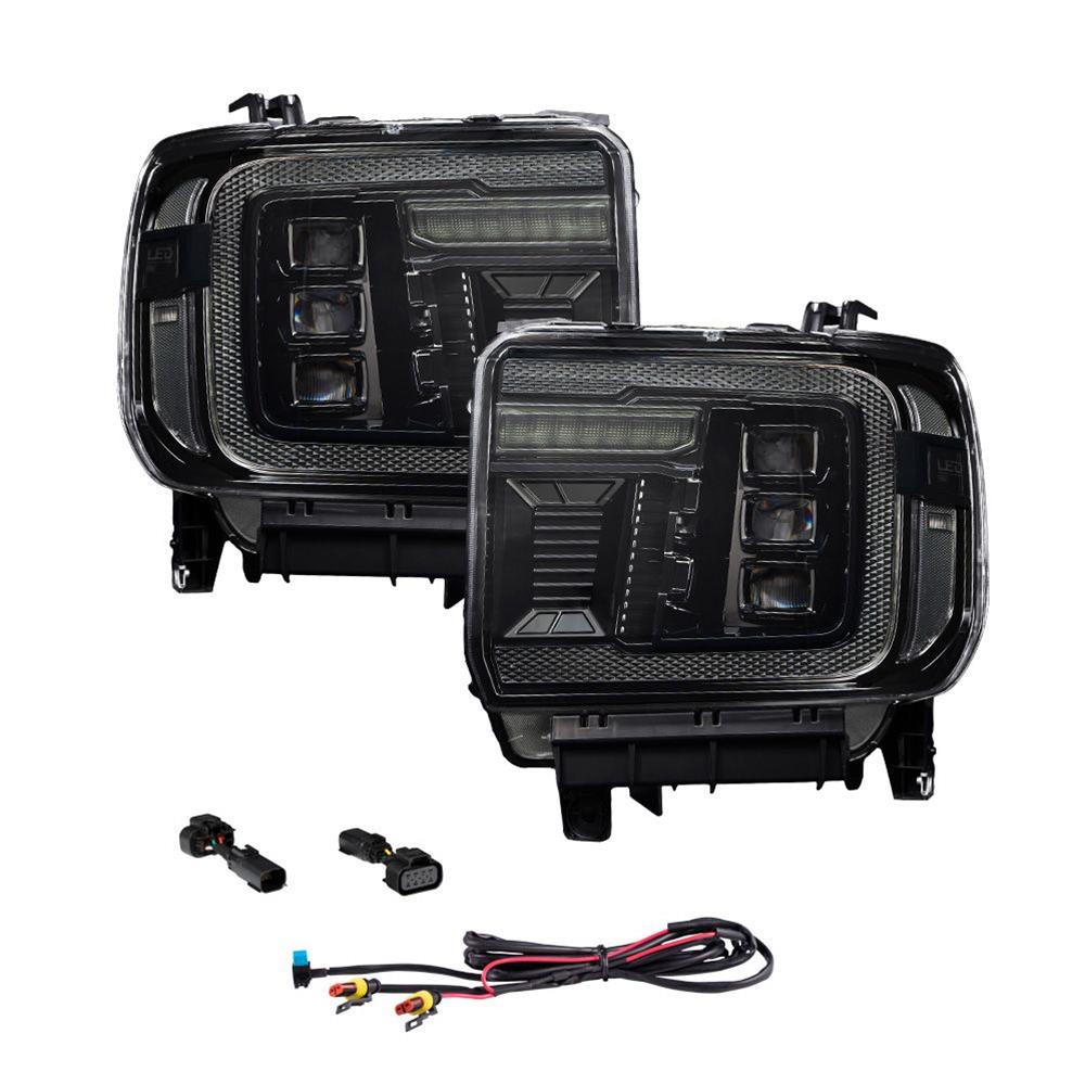 Diode Dynamics Headlight Assemblies FL0023 2014+ GMC Sierra 1500/2500/3500 LED Projector Headlights Amber DRL (pair) thumbnail 6