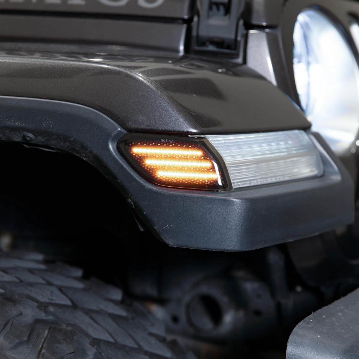 Diode Dynamics Corner Light Assemblies FL0062 2018 Wrangler JL LED Sidemarkers Clear (pair)