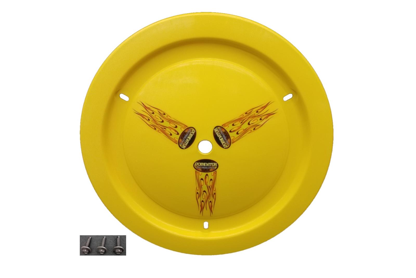 Dominator Race Products Wheel Covers DOM-1012-Bolt-YE Cover, Ultimate Cover - Weld/Keizer/Aero/Bassett/Circle - 15" Smooth - Bolt