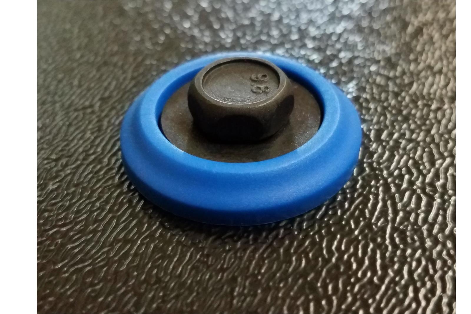 Dominator Body Bolts DOM-1200-B-BL Bolt Hardware Kit, Steel, Natural, 1/4 in. -20, Hex Head, Blue Washer, Set of 10
