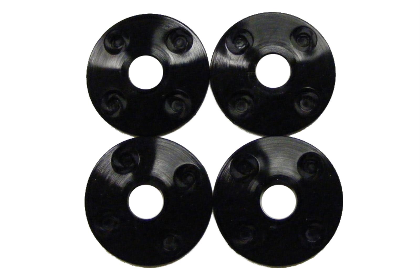 Dominator Hood Pin Scuff Plates DOM-1202-BK Black - 4 and 16 rivets thumbnail 2