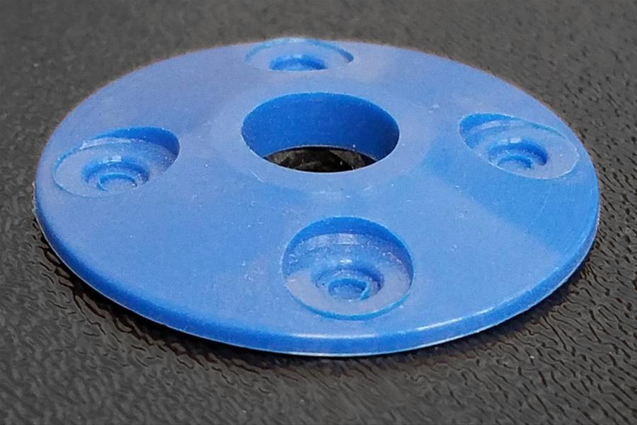 Dominator Hood Pin Scuff Plates DOM-1202-BL Blue - 4 and 16 rivets thumbnail 4