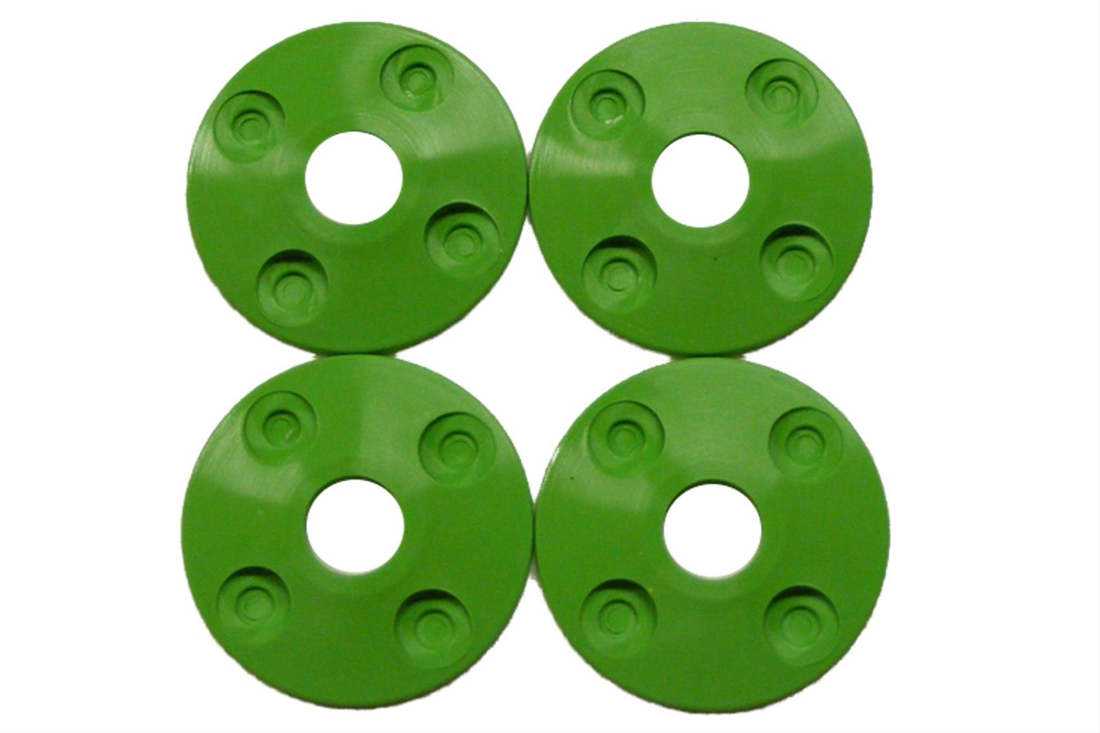 Dominator Hood Pin Scuff Plates DOM-1202-XG Green - 4 and 16 rivets