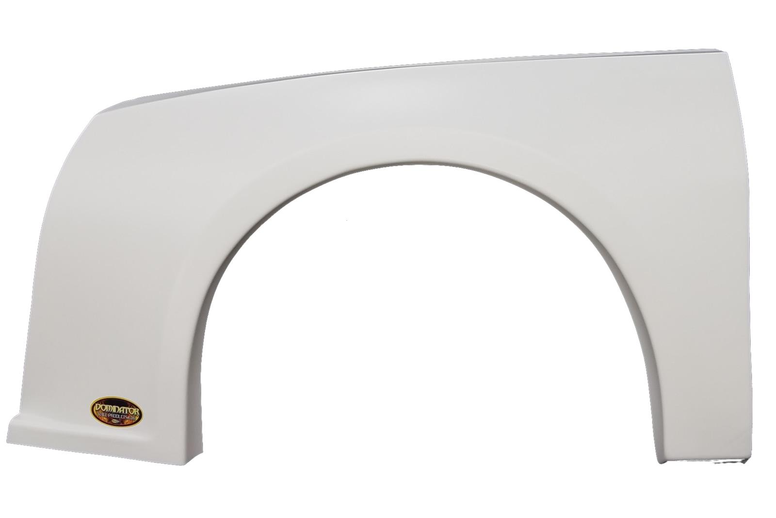 Dominator SS Camaro Fenders DOM-334-WH Race Car Body Panel, Fender, Dirt Style, Left Front Fender Position, High-impact Plastic, White, Each
