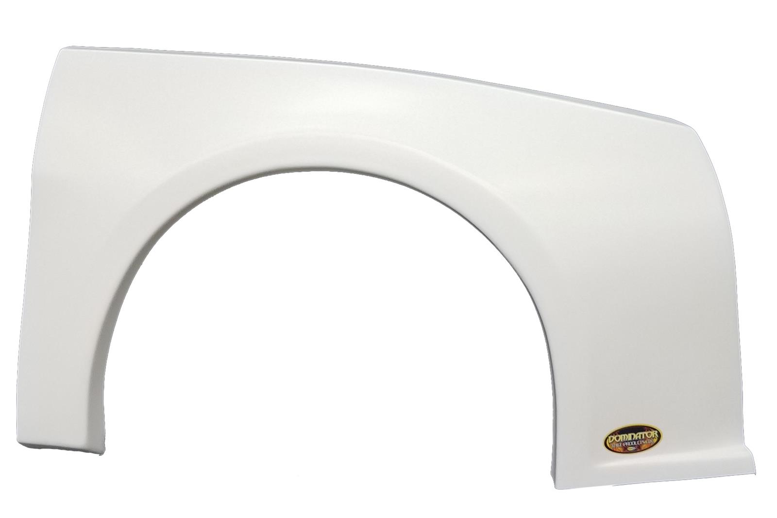 Dominator SS Camaro Fenders DOM-335-WH Race Car Body Panel, Fender, Dirt Style, Right Front Fender Position, High-impact Plastic, White, Each