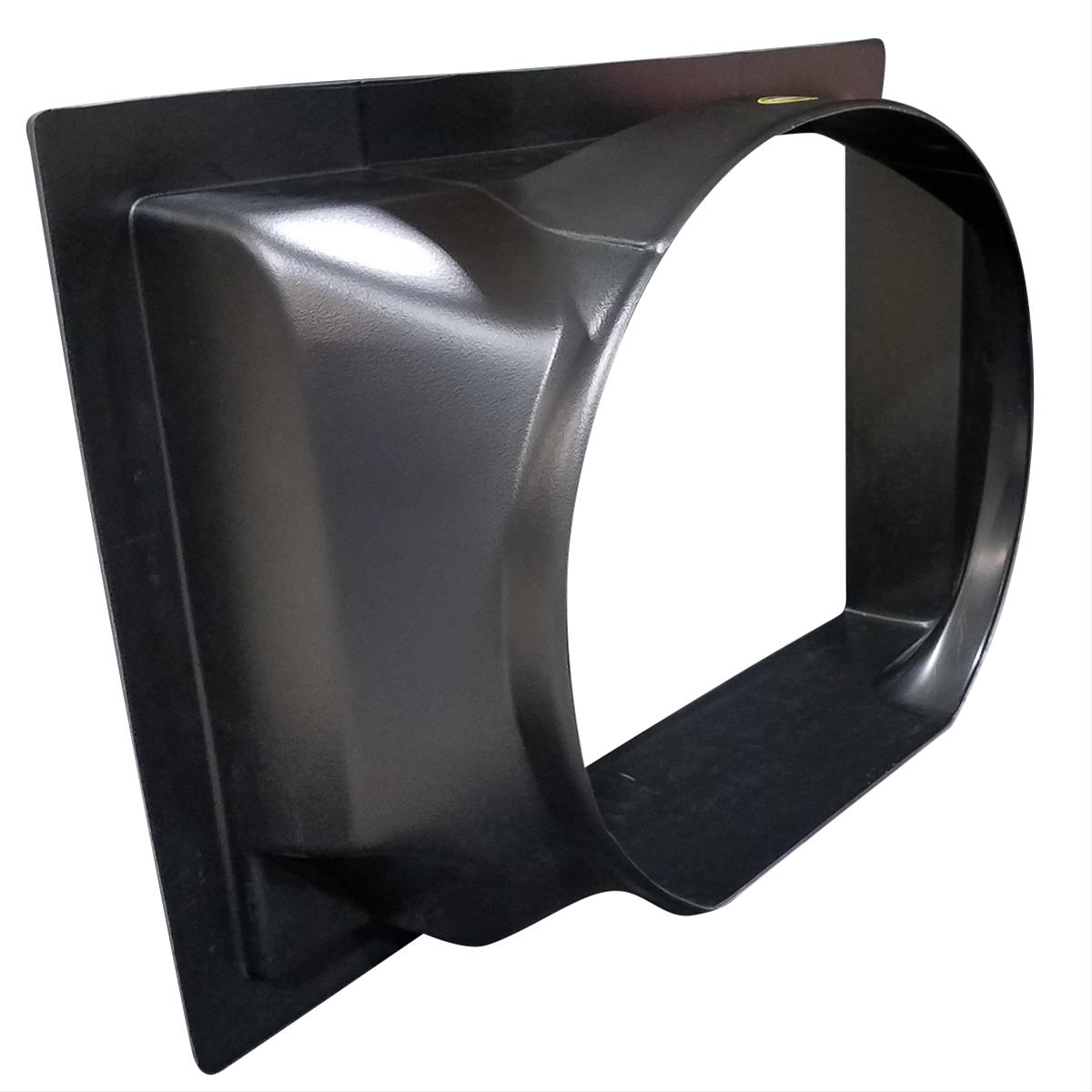 Dominator Radiator Shrouds DOM-555 Fan Shroud, Street Stock, Trim-to-Fit, Bolt-On, Single Fan, 19 in. Height, 31 in. Width, 8 in. Thickness, Plastic, Black, Each thumbnail 2