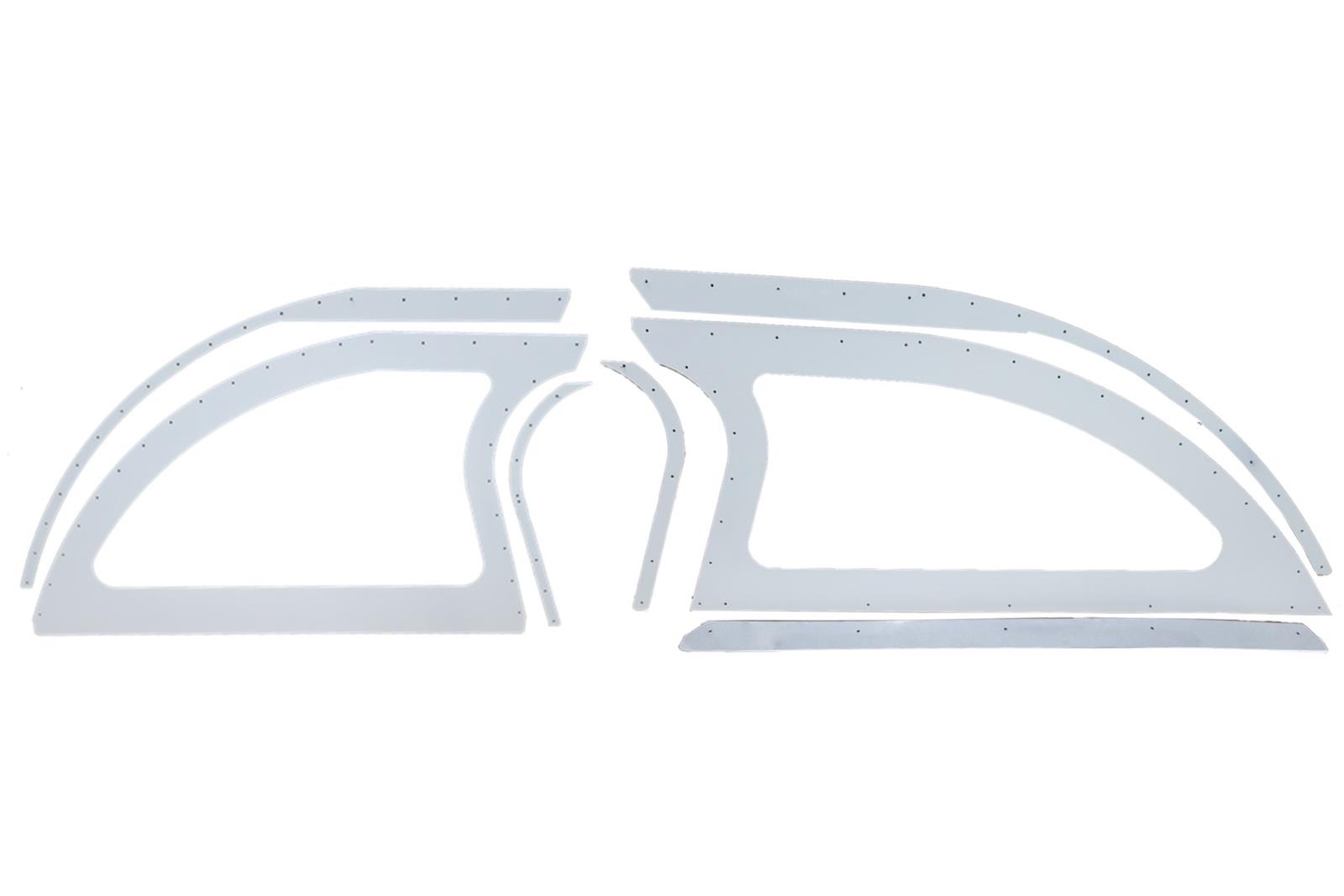 Dominator Race Products Car Body Panels DOM-805-AL-WH Aluminum Sails - Open Style - Left &Right
