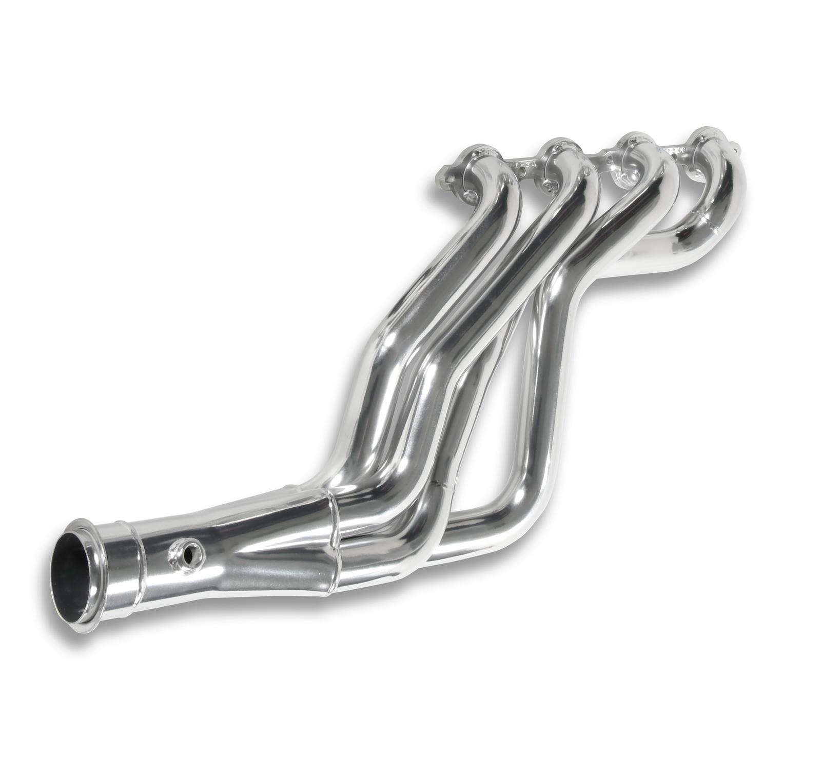 Doug's Headers D3349 Headers, Long Tube One-piece, Steel, Silver Ceramic Coated, Round Port, Buick, Chevrolet, Oldsmobile, Pontiac, Small Block LS, Pair thumbnail 3