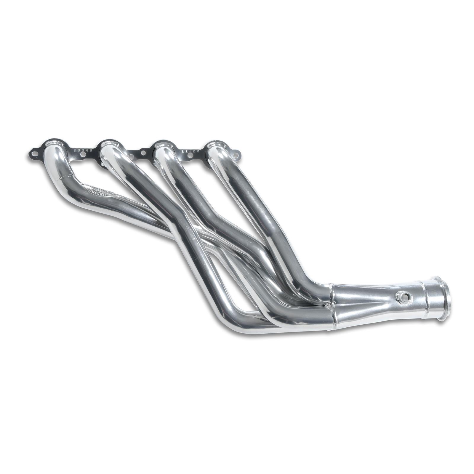 Doug's Headers D3349 Headers, Long Tube One-piece, Steel, Silver Ceramic Coated, Round Port, Buick, Chevrolet, Oldsmobile, Pontiac, Small Block LS, Pair thumbnail 2