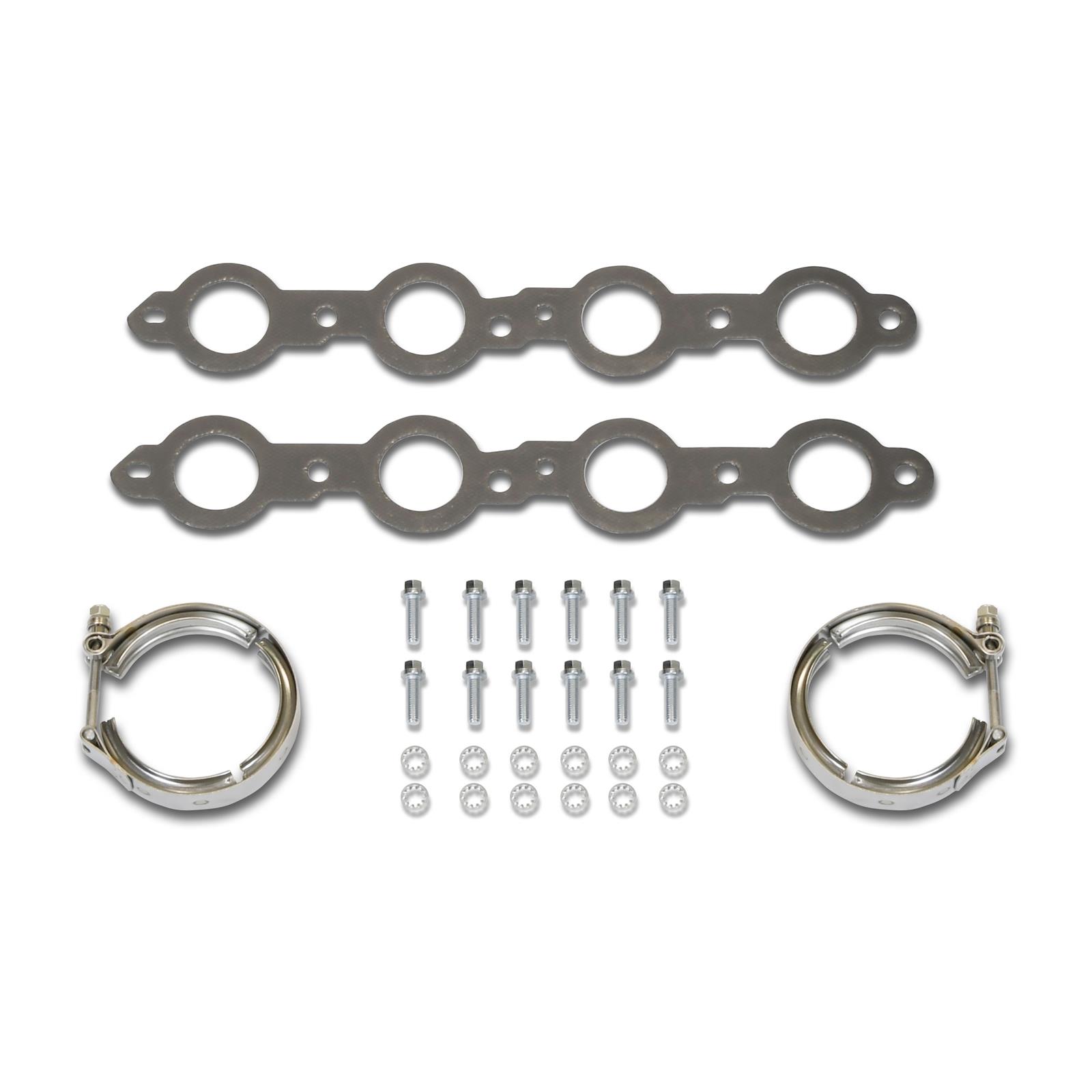 Doug's Headers D3352 Headers, Long Tube One-piece, Steel, Silver Ceramic Coated, Round Port, Chevrolet, Pontiac, Small Block LS, Pair thumbnail 2