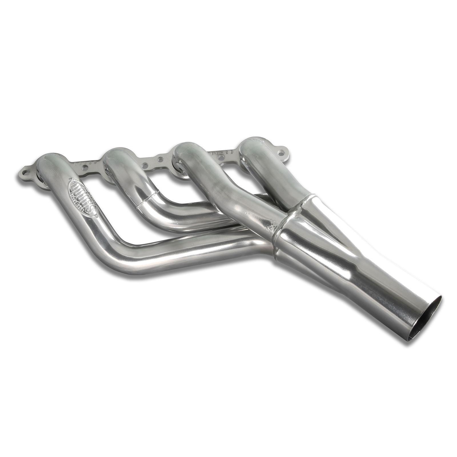 Doug's Headers D3358 Headers, Mid-length, Steel, Silver Ceramic Coated, Round Port, Chevrolet, Pontiac, Small Block LS, Pair thumbnail 2