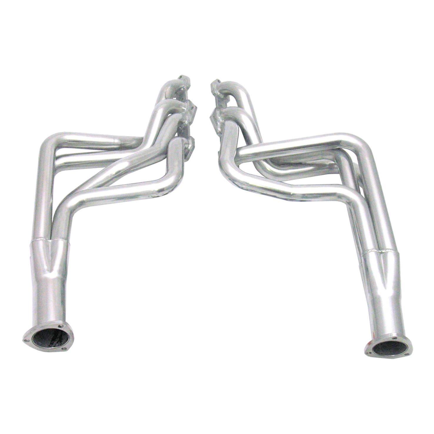 Doug's Headers D741 Header, Long Tube, Steel, Silver Ceramic Coated, 1 3/4 in. Tubes, 3.0 in. Collector, Oldsmobile, Pair