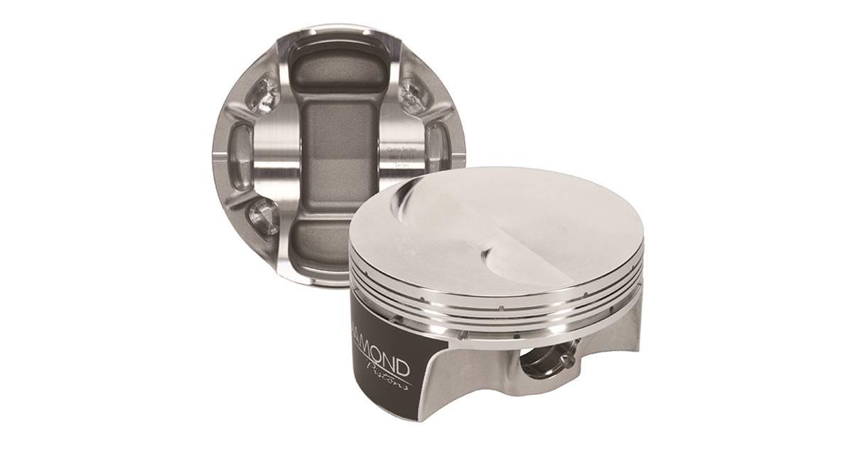 Diamond Pistons Competition Series 10215-8 - 900HP Rated - 2618 Material - Inboard Forging - Coated Skirts - Includes Pins and Rings
