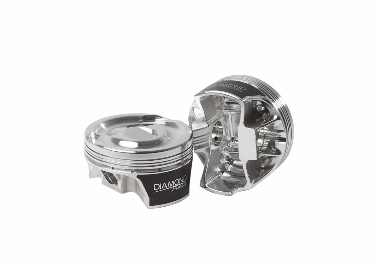 Diamond Pistons Competition Series 11532-R2-8 - 1200HP Rated - 2618 Material - Coated Skirts - Includes Pins and Rings