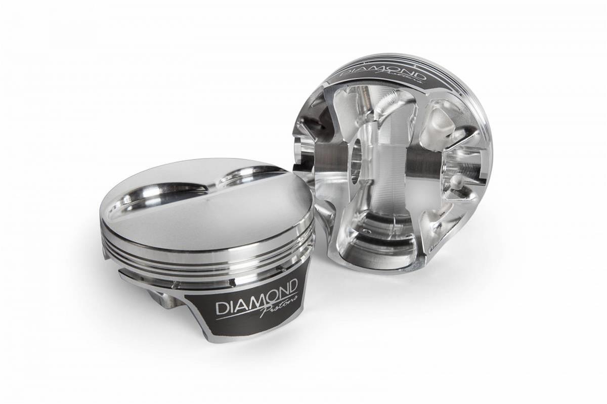 Diamond Pistons Competition Series 11585-R1-8 - 1200HP Rated - 2618 Material - Coated Skirts - Includes Pins and Rings