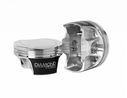 Diamond Pistons Competition Series 53107-R1-8 - 1200HP Rated - 2618 Material - Coated Skirts - Includes .185W Pins and Gas Nitrided Rings