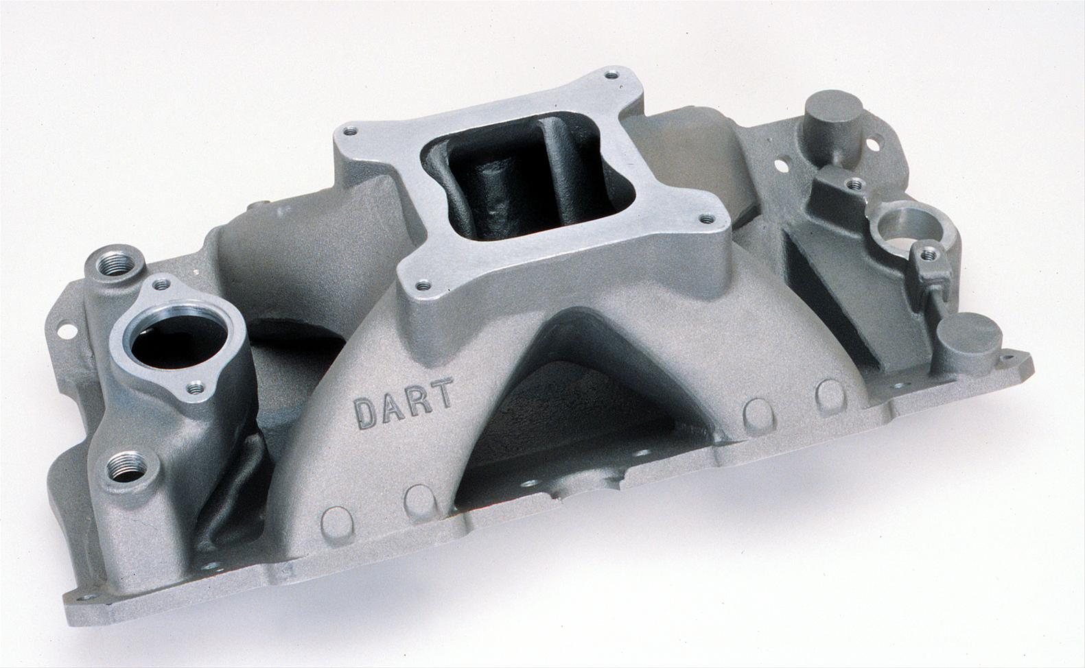 Dart Single Plane Intake Manifolds 42411002 Manifold, Plane, Aluminum, 4-barrel Spread Bore, CNC Port Matched, Chevy, Small Block, Each