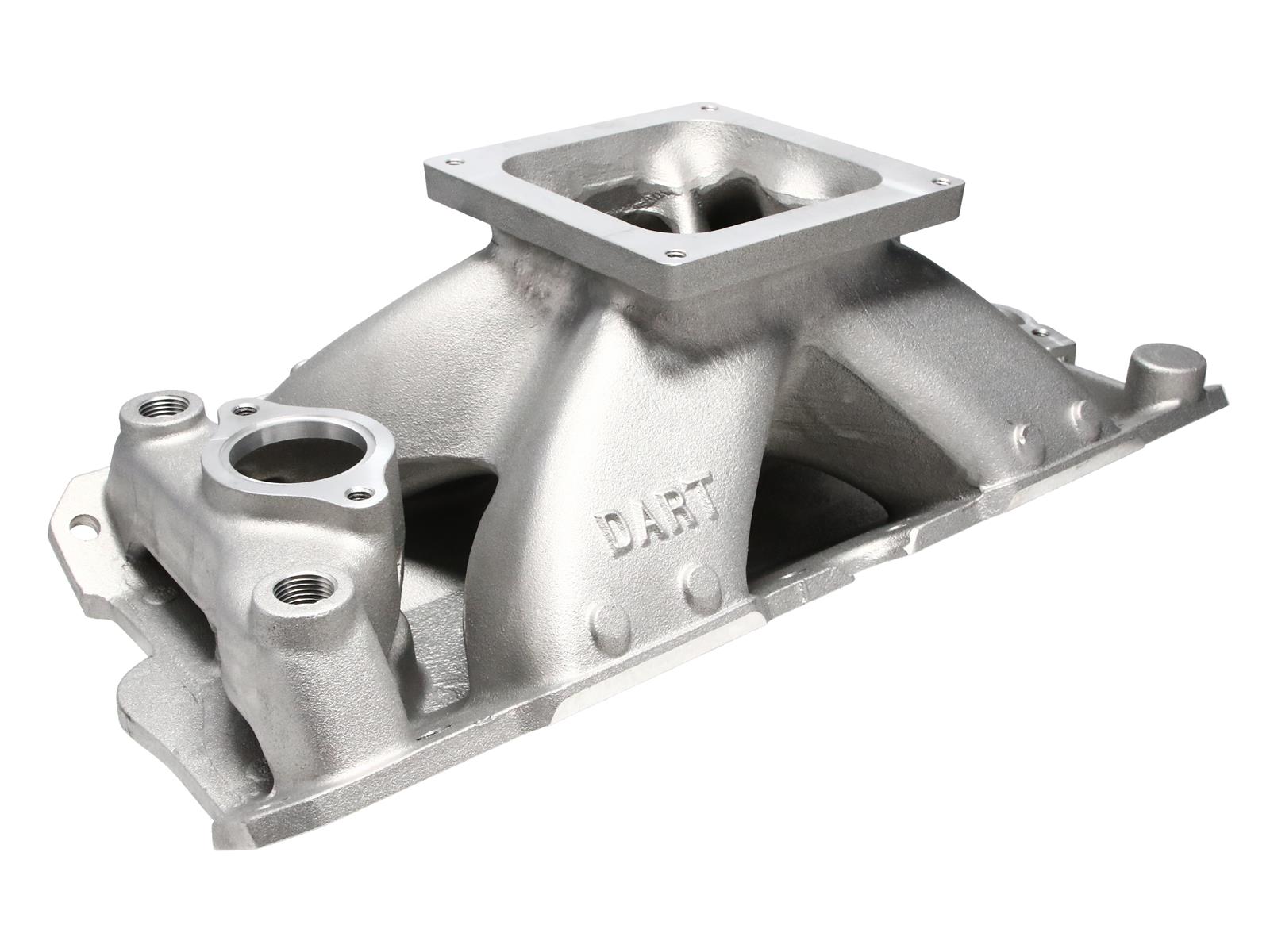 Dart Single Plane Intake Manifolds 42421000 Manifold, Plane, Aluminum, Natural, Dominator Flange, Chevy, Small Block, Each