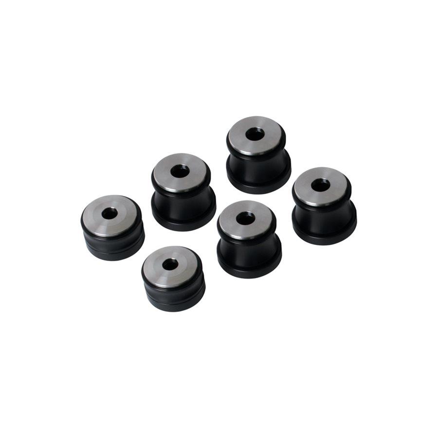 Detroit Speed Body Mounts 010201DS Mount Bushings, Aluminum, Black, 1/2 in. Lowered Height, Chevy, Pontiac, Kit
