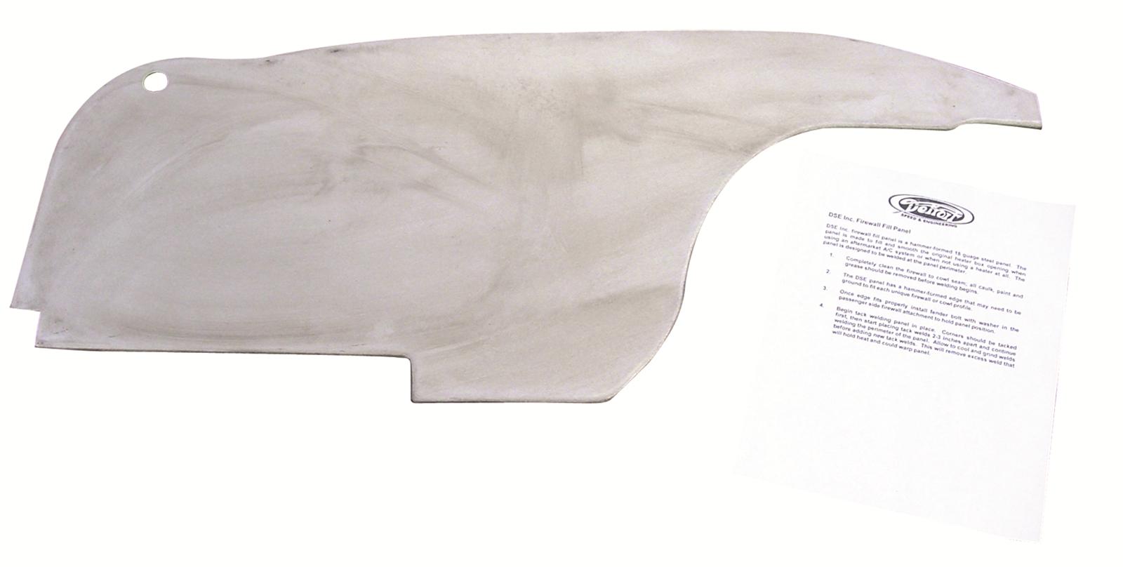 Detroit Speed Firewall Fill Plates 010901DS Plate, Steel, Natural, 0.048 in. Thick, Chevy, Pontiac, Each