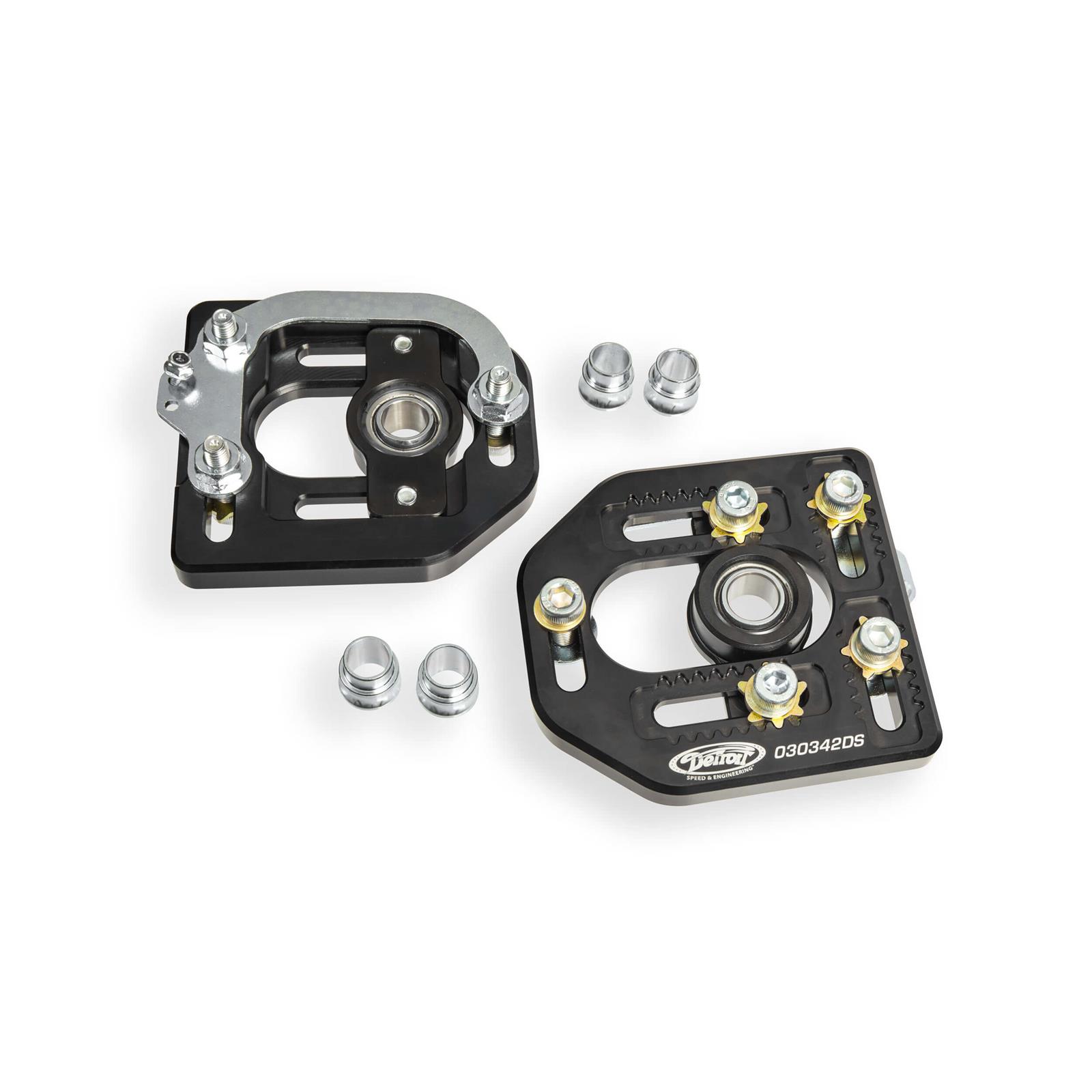 Detroit Speed Caster Camber Kits for 1979-1989 MUSTANG - 030342DS Wheel Alignment Kit, Caster/Camber Plates, Aluminum, Black, Upper Strut Mount, Ford, Pair thumbnail 3