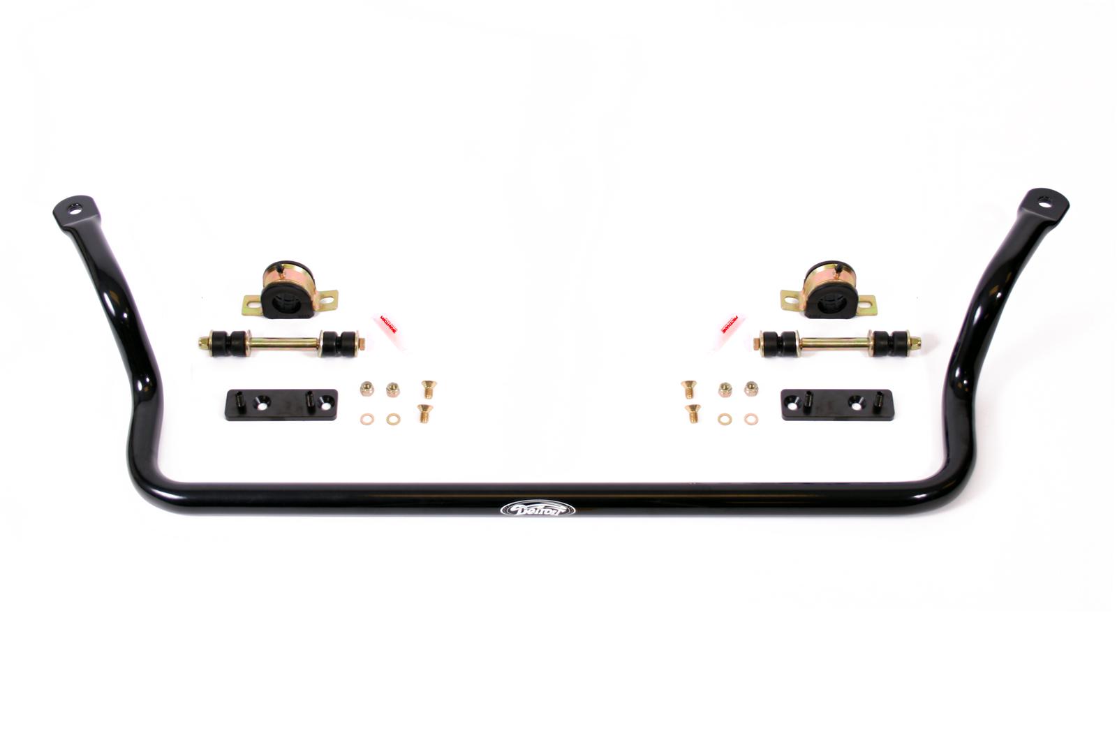 Detroit Speed Tubular Anti-Roll Bars 031406DS Sway Bar, Tubular, Front, Hollow, Steel, Black Powdercoated, 1.375 in. Diameter, Buick, Chevy, Pontiac, Kit
