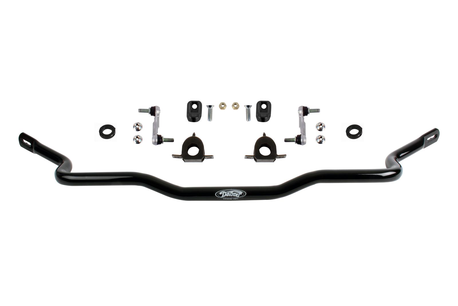 Detroit Speed Tubular Anti-Roll Bars 031417DS Sway Bar, Tubular, Front, Hollow, Steel, Black Powdercoated, 1.375 in. Diameter, Adjustable, Chevy, Pontiac, Kit