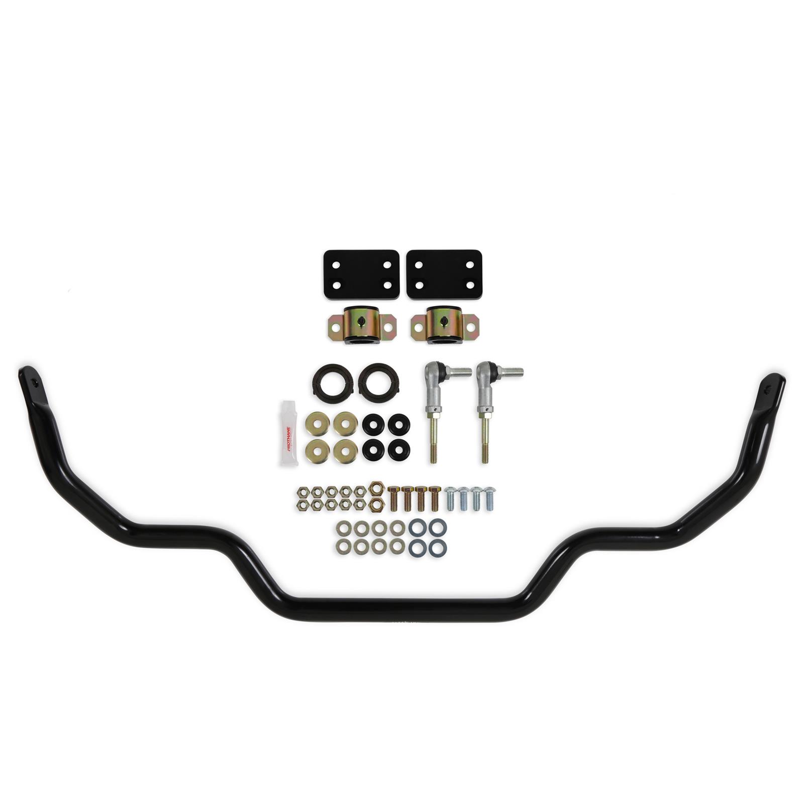 Detroit Speed Sway Bars 031422DS Bar, Tubular, Front, Hollow, Steel, Black Powdercoated, 1.250 in. Diameter, Ford, Kit