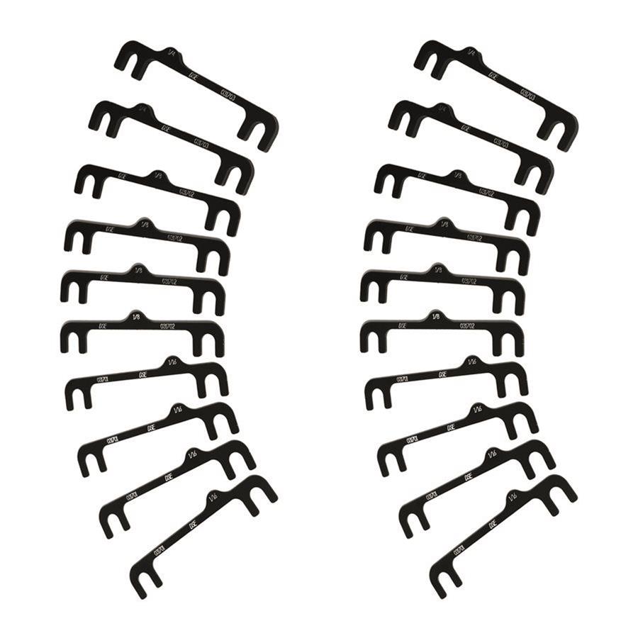 Detroit Speed Track Kit Camber Shims 031722DS Shim, Kit, Aluminum, Black Anodized, Chevy, GMC, Set of 20