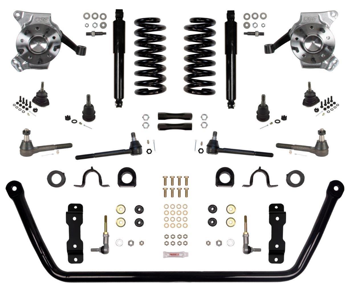 Detroit Speed Front Kit 2 Suspension Kits 032087DS Package, 2, 4.50 in. Drop, Includes Spindles, Coil Springs, Shocks, Ball Joints, Tie Rod Ends, Sleeves, Sway Bar, Chevy, GMC, thumbnail 2