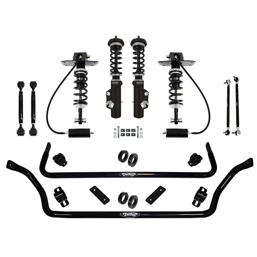 Detroit Speed Kit 2 Handling Packages 033025DS Suspension Package, Handling, Coil Springs, Shocks/Struts, Black Powdercoat Sway Bars, Chevy,
