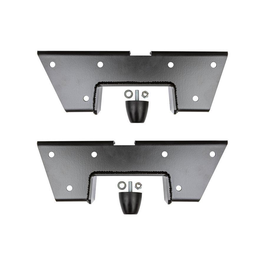 Detroit Speed Leaf Spring C-Notch Bracket Kits 040115DS Frame Notch Brackets, Steel, Black Powdercoated, Chevy, GMC, Pickup, Kit