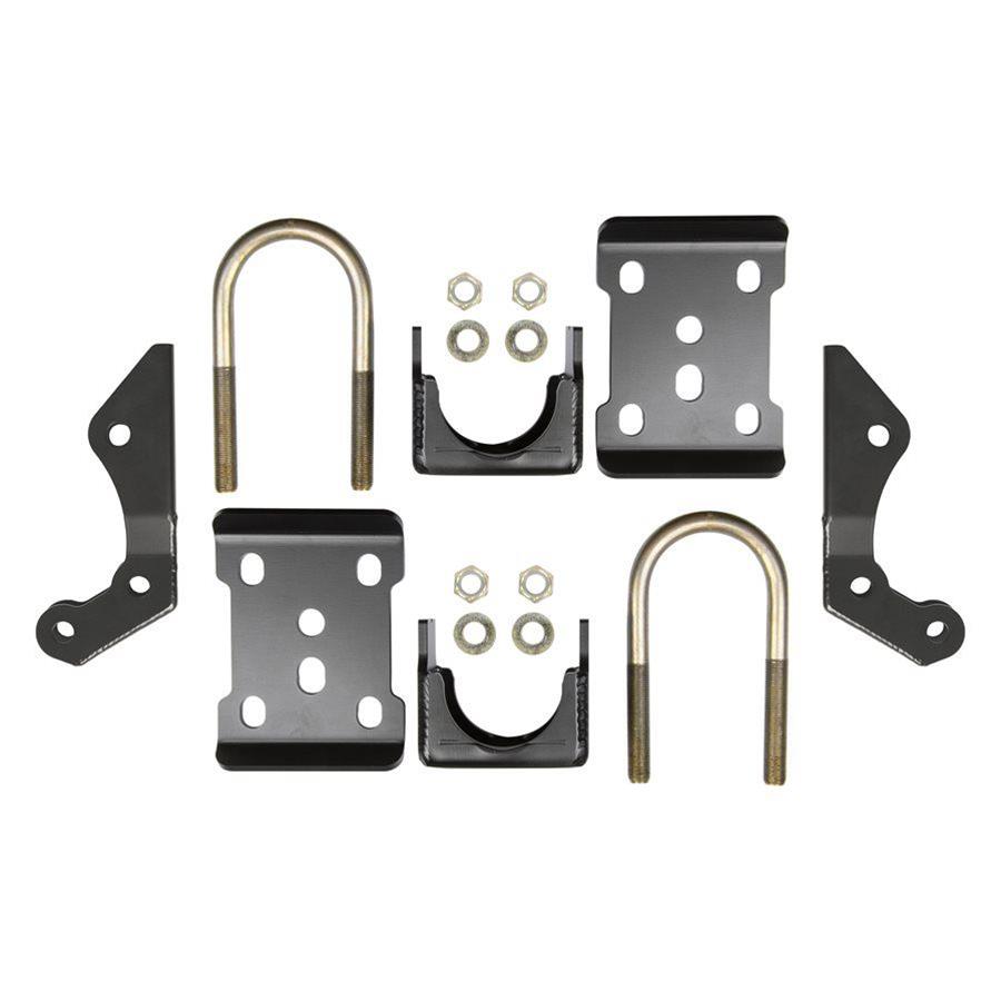 Detroit Speed Leaf Spring Flip Kits 040116DS Kit, 3-4 in. Drop, Steel, Black Powdercoated, Chevy, GMC, Pickup, Kit