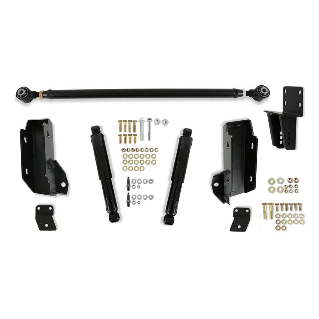 Detroit Speed Track Bar Relocation Brackets 040118DS Bracket, Adjustable, Bolt-On, Steel, Black Powdercoated, Chevrolet, GMC, Kit thumbnail 2